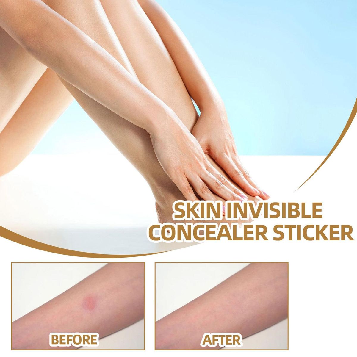 JAYSUING 60 Patches Scar Tattoo Scald Silicone Covering Patch Skin Invisible Concealer Sticker Breathable Comfortable
