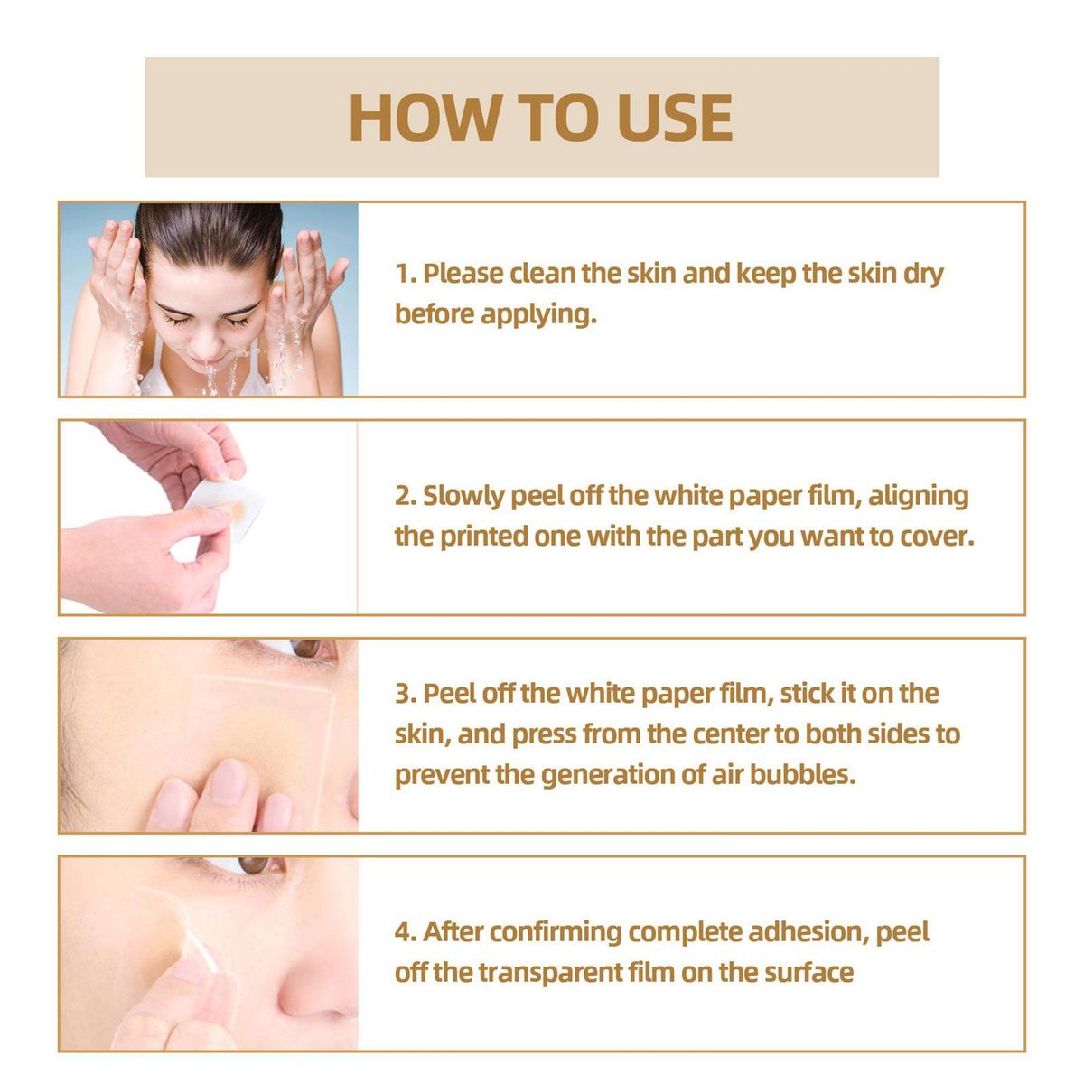 JAYSUING 60 Patches Scar Tattoo Scald Silicone Covering Patch Skin Invisible Concealer Sticker Breathable Comfortable