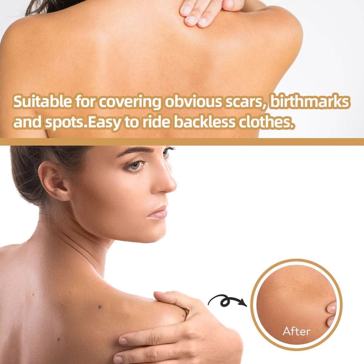 JAYSUING 60 Patches Scar Tattoo Scald Silicone Covering Patch Skin Invisible Concealer Sticker Breathable Comfortable