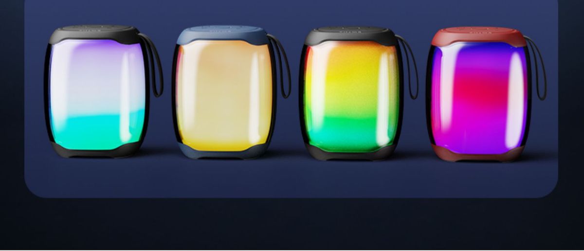 V12S PRO Outdoor Waterproof Dazzling Light Bluetooth Speaker Black