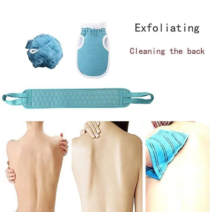 3 Pcs Exfoliating Back Scrubber Set for Men Women Exfoliating Bath body Cleaning