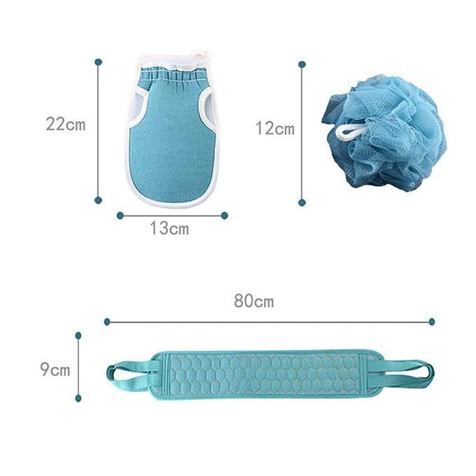 3 Pcs Exfoliating Back Scrubber Set for Men Women Exfoliating Bath body Cleaning