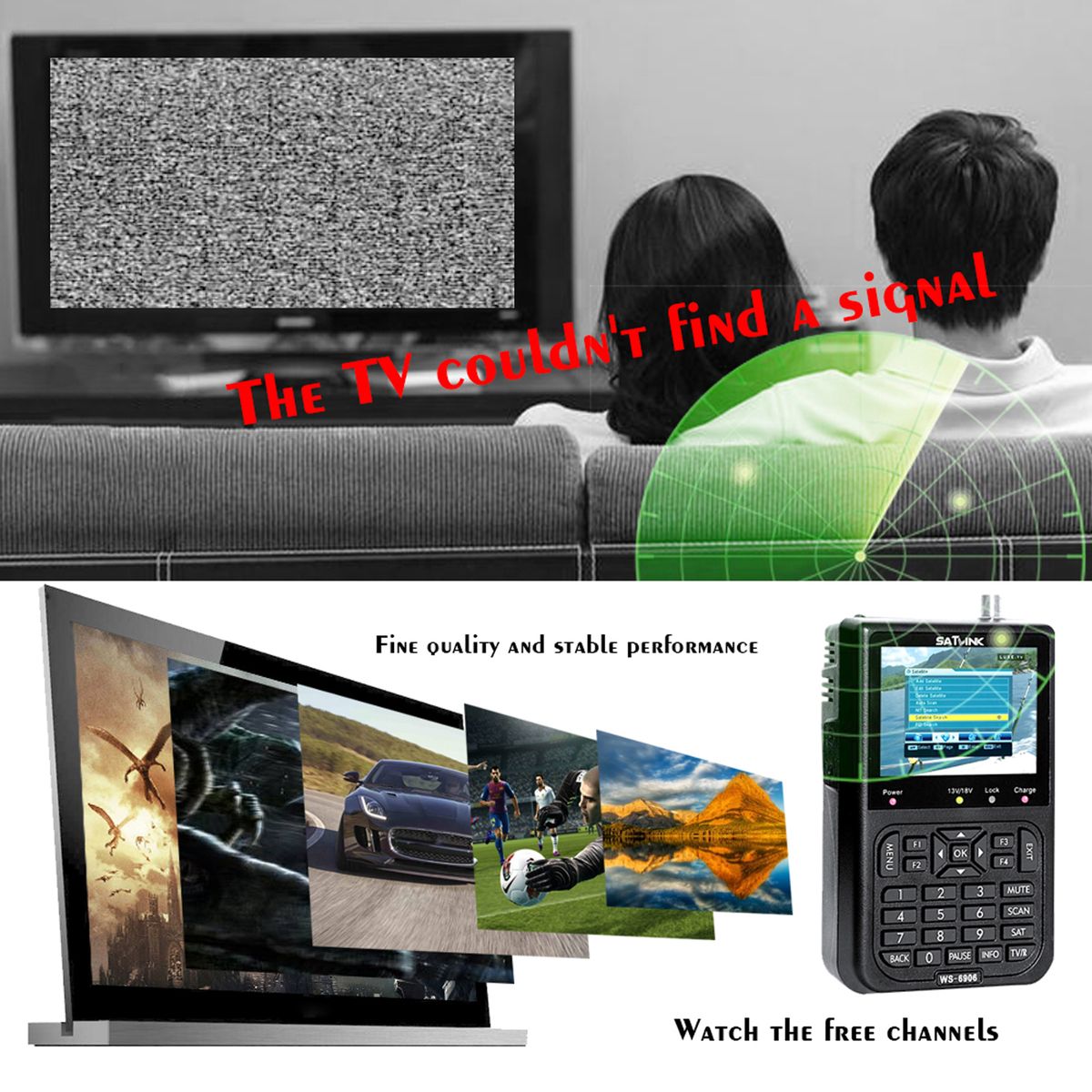 WS6906 3.5in LCD Display Data Digital Satellite Signal Finder Meter