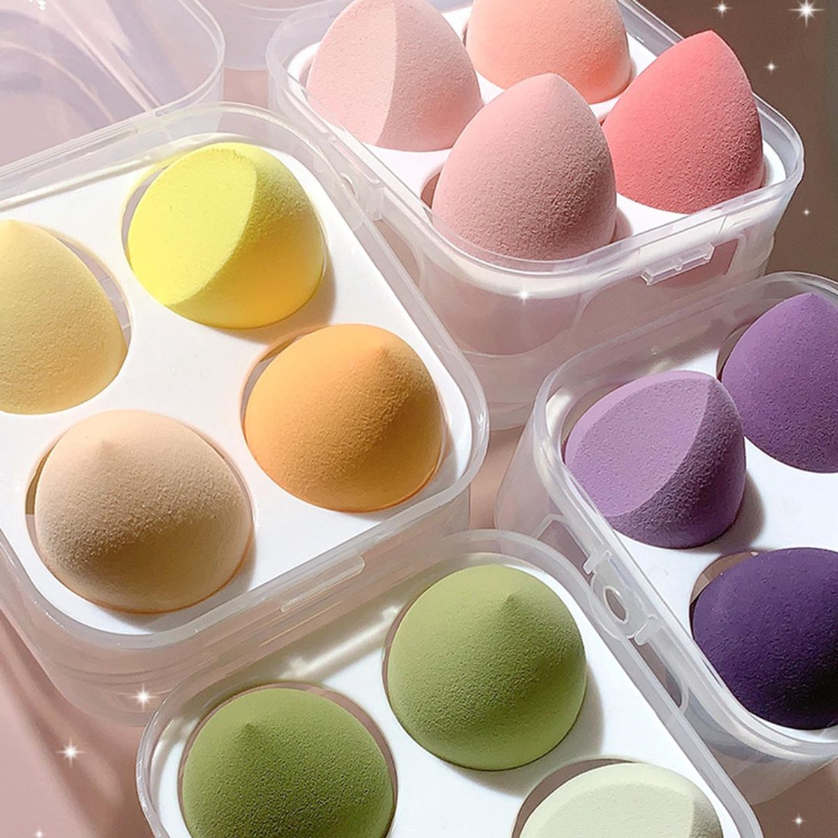 4pcs Beauty Sponge Dry And Wet Sponge Puff Make-Up Tools for Foundation Concealer