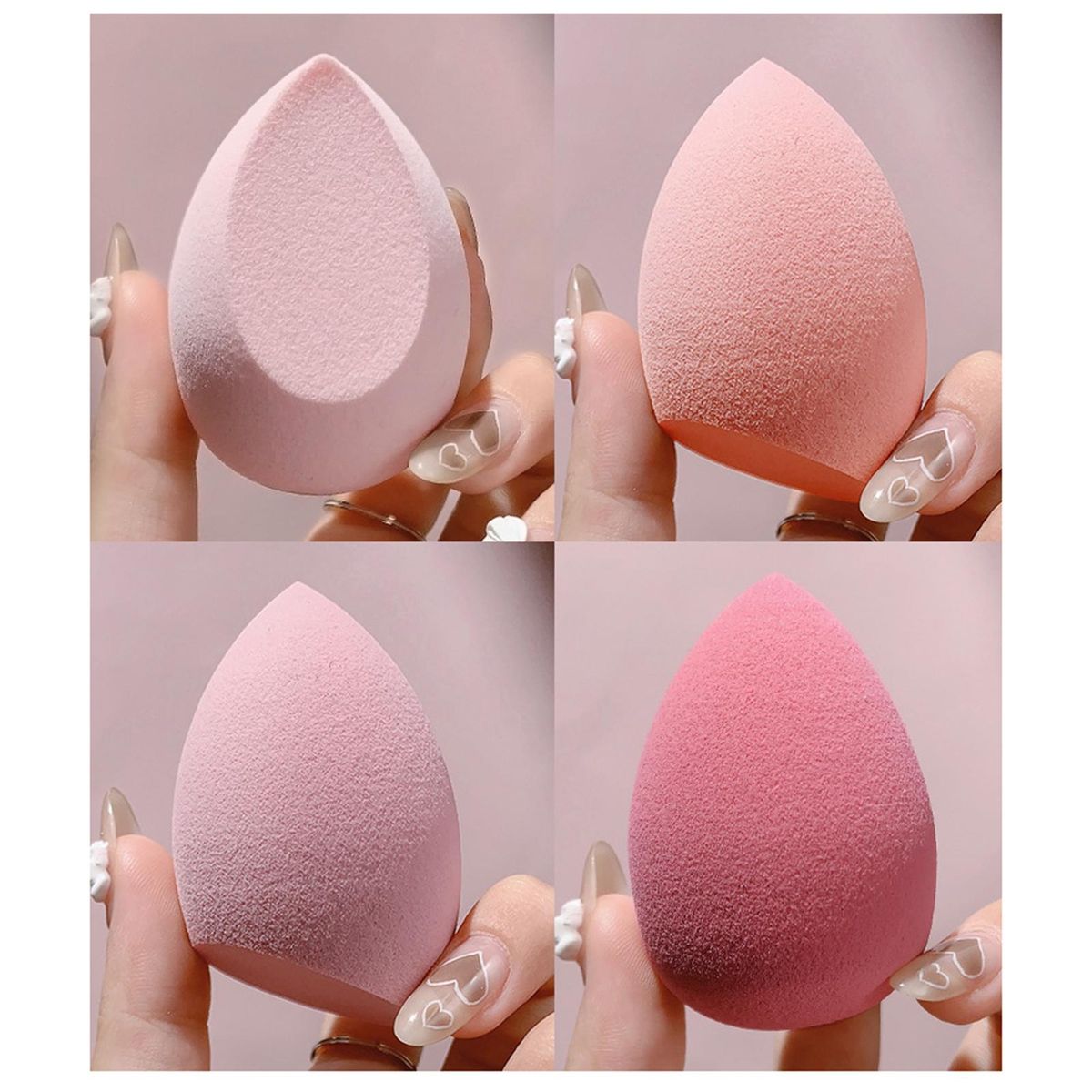 4pcs Beauty Sponge Dry And Wet Sponge Puff Make-Up Tools for Foundation Concealer