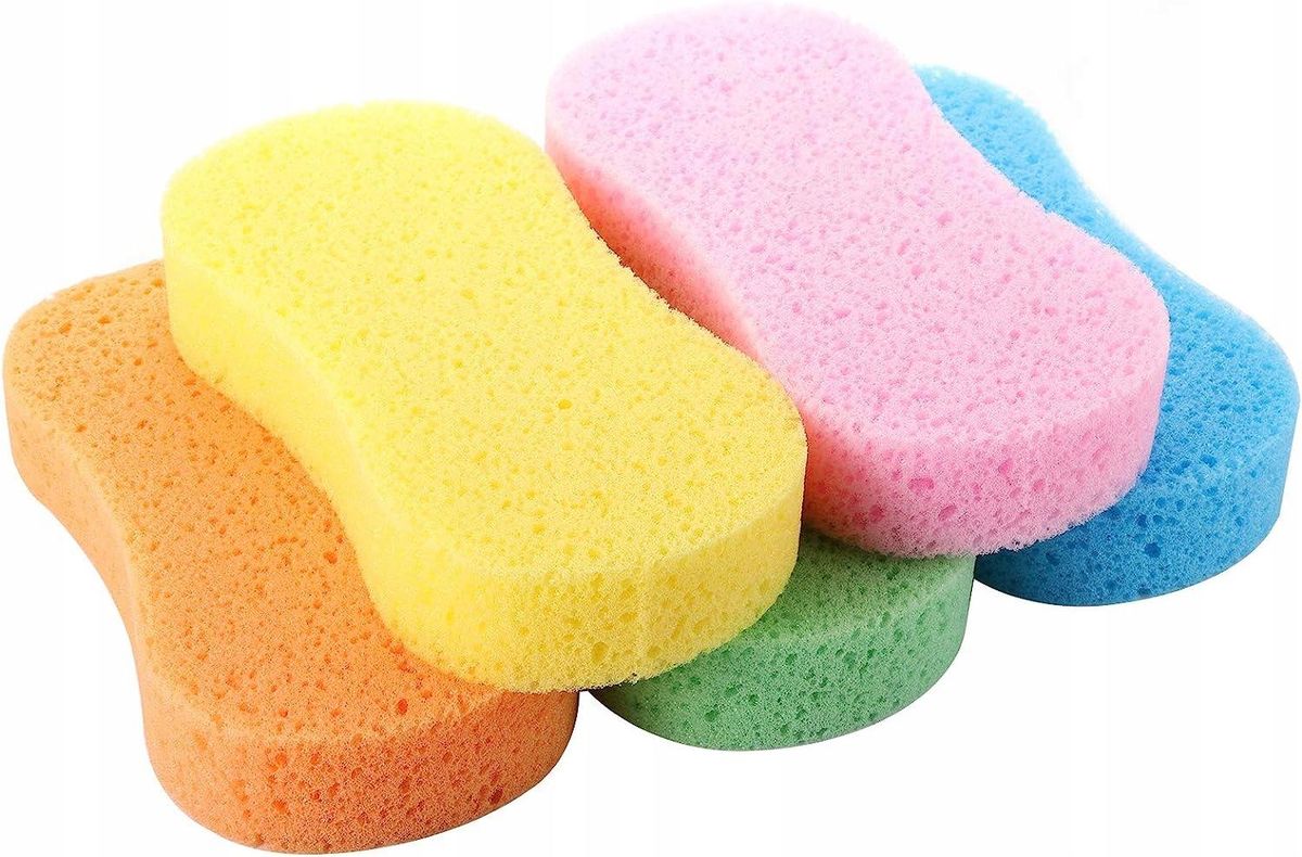 15 Pcs Car Wash Sponges, Handy Cleaning Scrubber Washing Sponge Pads for Cars and Kitchen with Vacuum Compressed Packing, 5 Colors