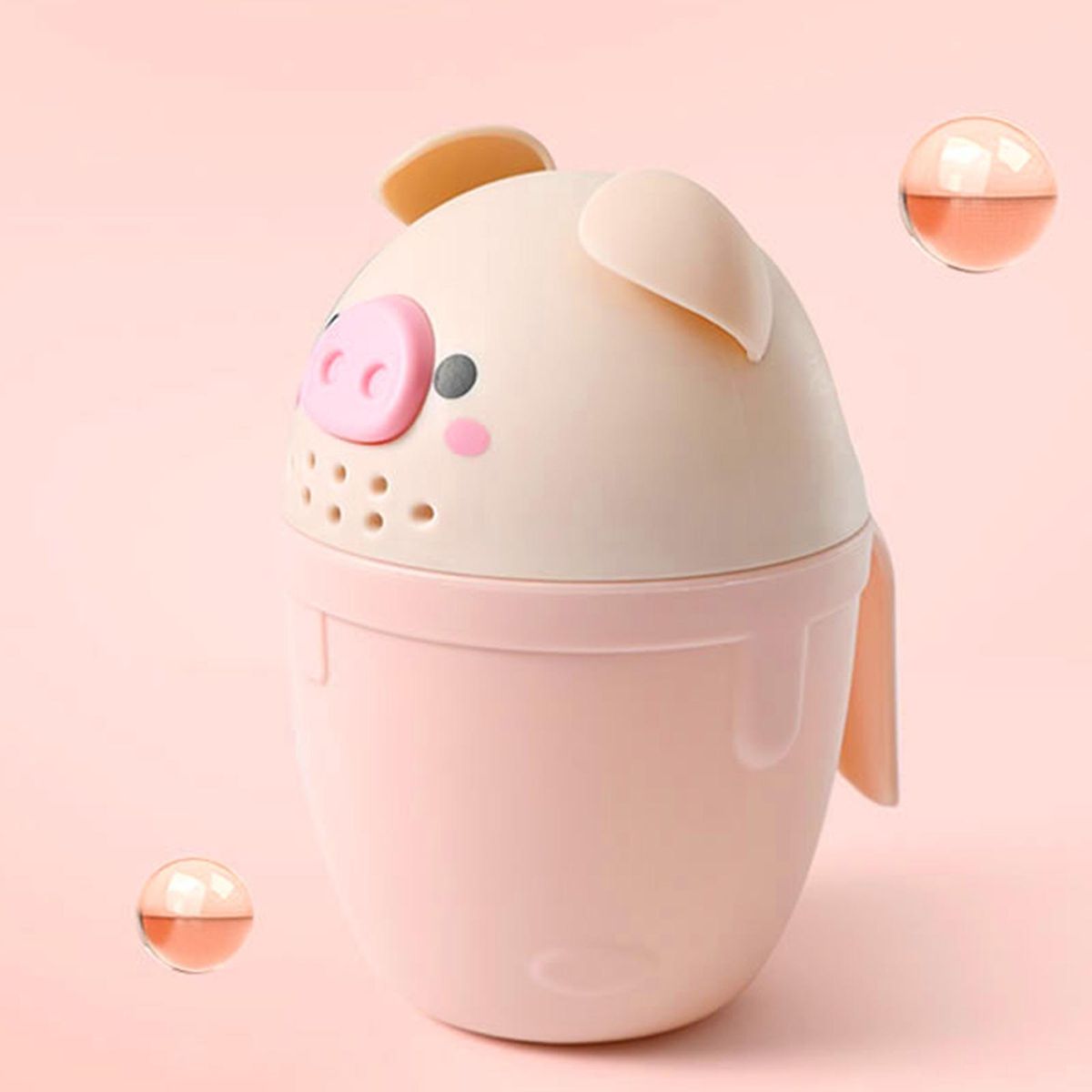 Baby  Cup Cute Multifunction Baby Shower Spoons Bathroom Pink