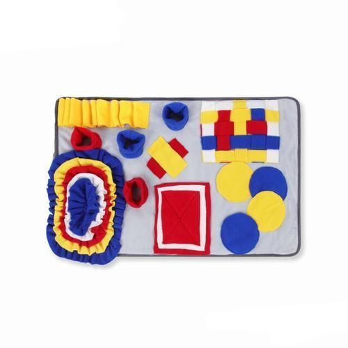 Dog Feeding Mat Pet Dog Snuffle Mat Cat Pet Snuffle Slow Feeding Toy For Snuffling Nose Work Mat IQ Training Interactive Puzzle