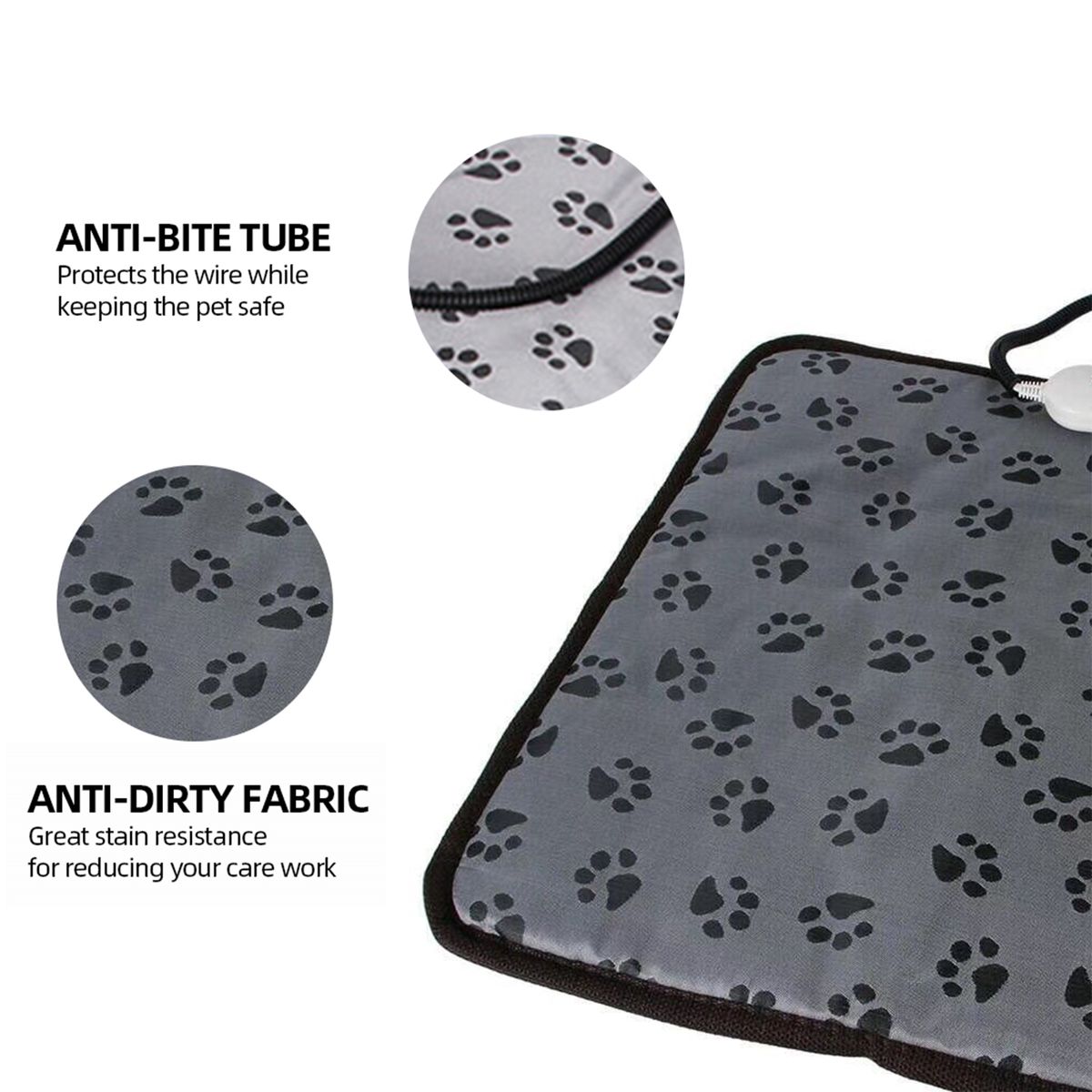 Pet Dog Cat Heating Pad Waterproof Warmer Mat Bed For Dogs