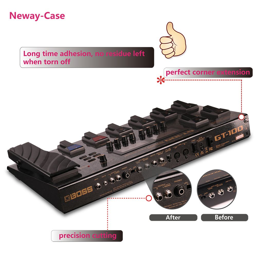 Effect Film Protector Guitar BOSS Neway-Case GT-100 For