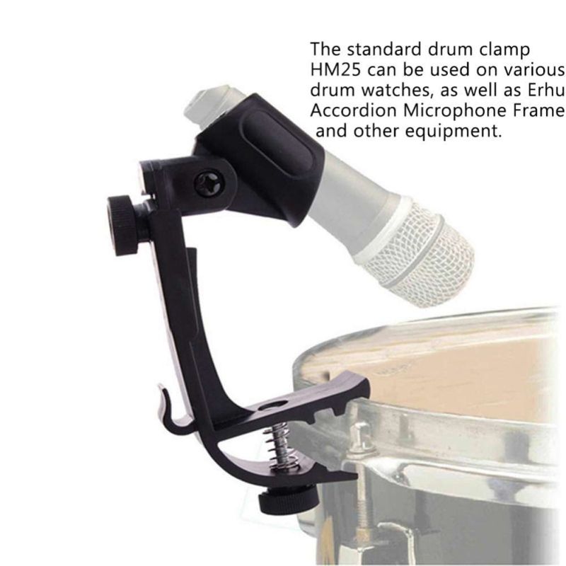 Holder Holder Adjustable Pair Clips 1 Microphone Shockproof Mic Snare Anti-slip Stand Mount Drum Clamp Guitar New Clip