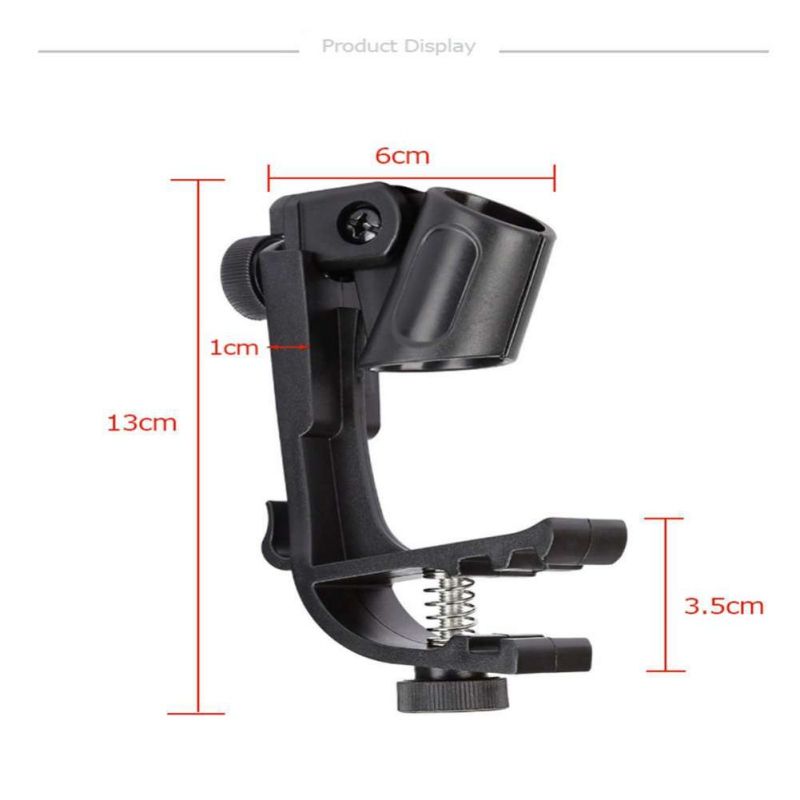 Holder Holder Adjustable Pair Clips 1 Microphone Shockproof Mic Snare Anti-slip Stand Mount Drum Clamp Guitar New Clip