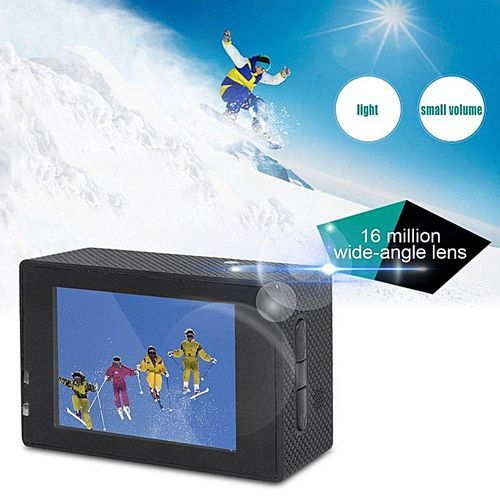 2.0 Inch Screen 170 Degree Wide Angle Action Camera 4K Wifi(Black)