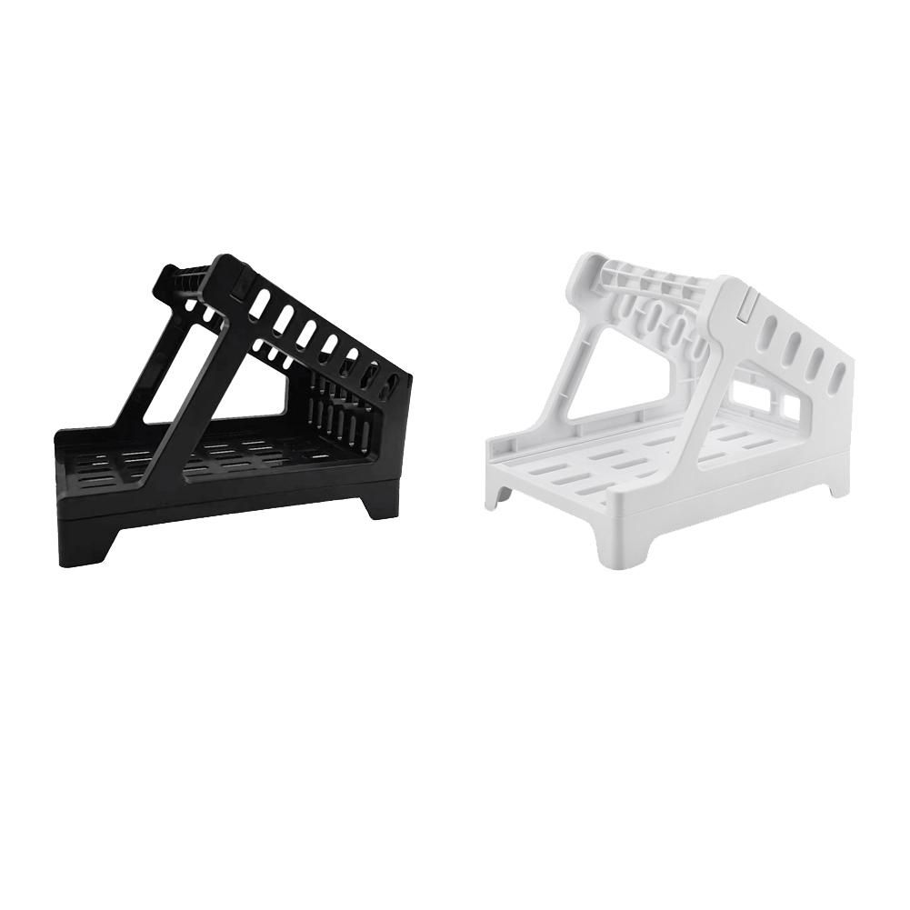 2PCS Universal Fanfold Stand Desktop Printer Thermal Label Holder Storage Accessories Office School-Black