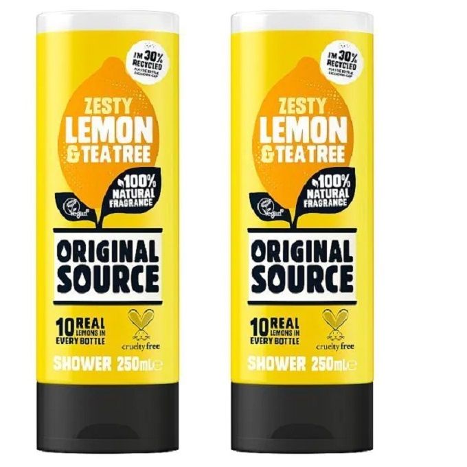 2 Units Of Lemon And Tea Tree Shower Gel, 250mlx2
