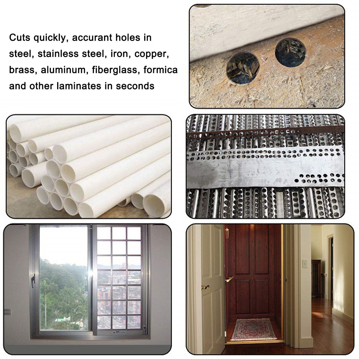15pcs HSS Drill Bit Hole Saws Set Iron Sheet Hole Drilling