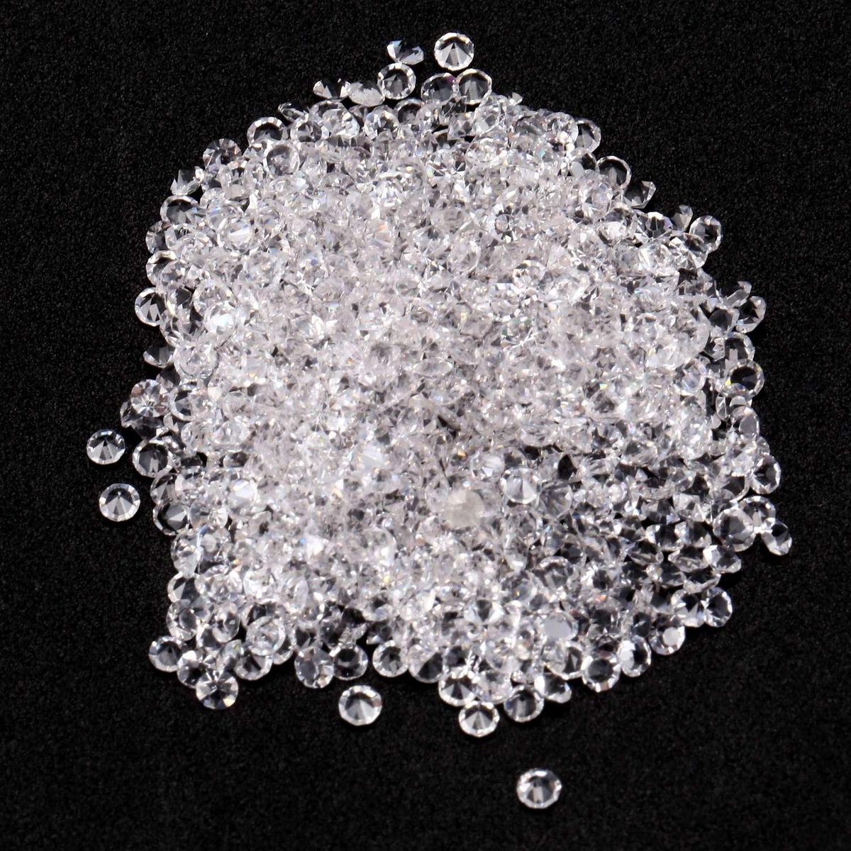 1440Pcs Micro Diamond DIY Nails Rhinestones Crystal Flat Back Non Hotfix Rhinestones Need Glue Nail Art Decoration Cosmetics, White