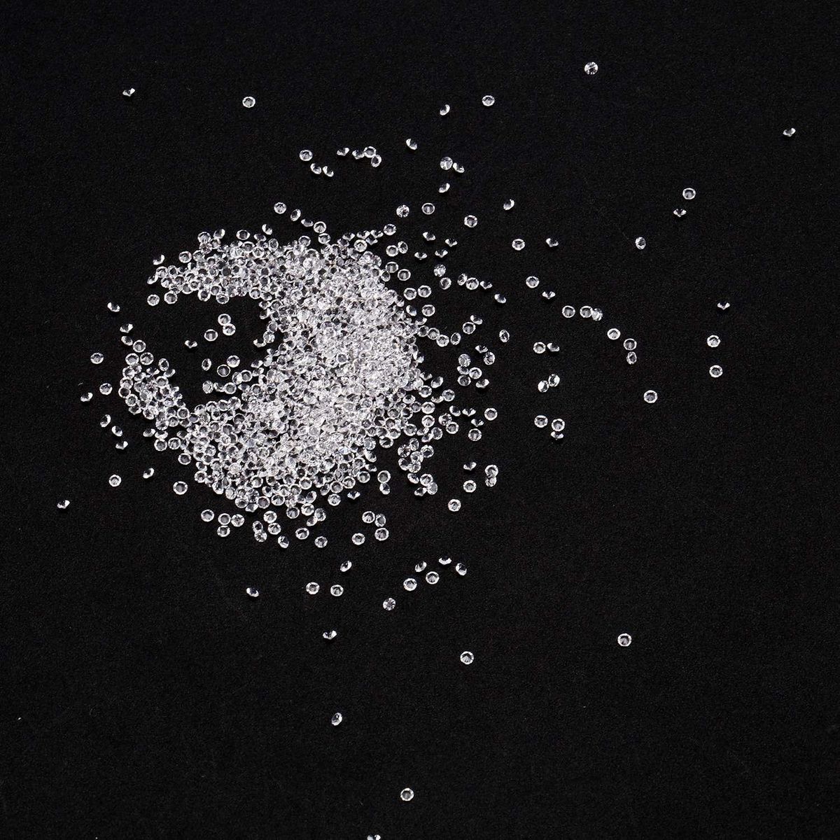 1440Pcs Micro Diamond DIY Nails Rhinestones Crystal Flat Back Non Hotfix Rhinestones Need Glue Nail Art Decoration Cosmetics, White