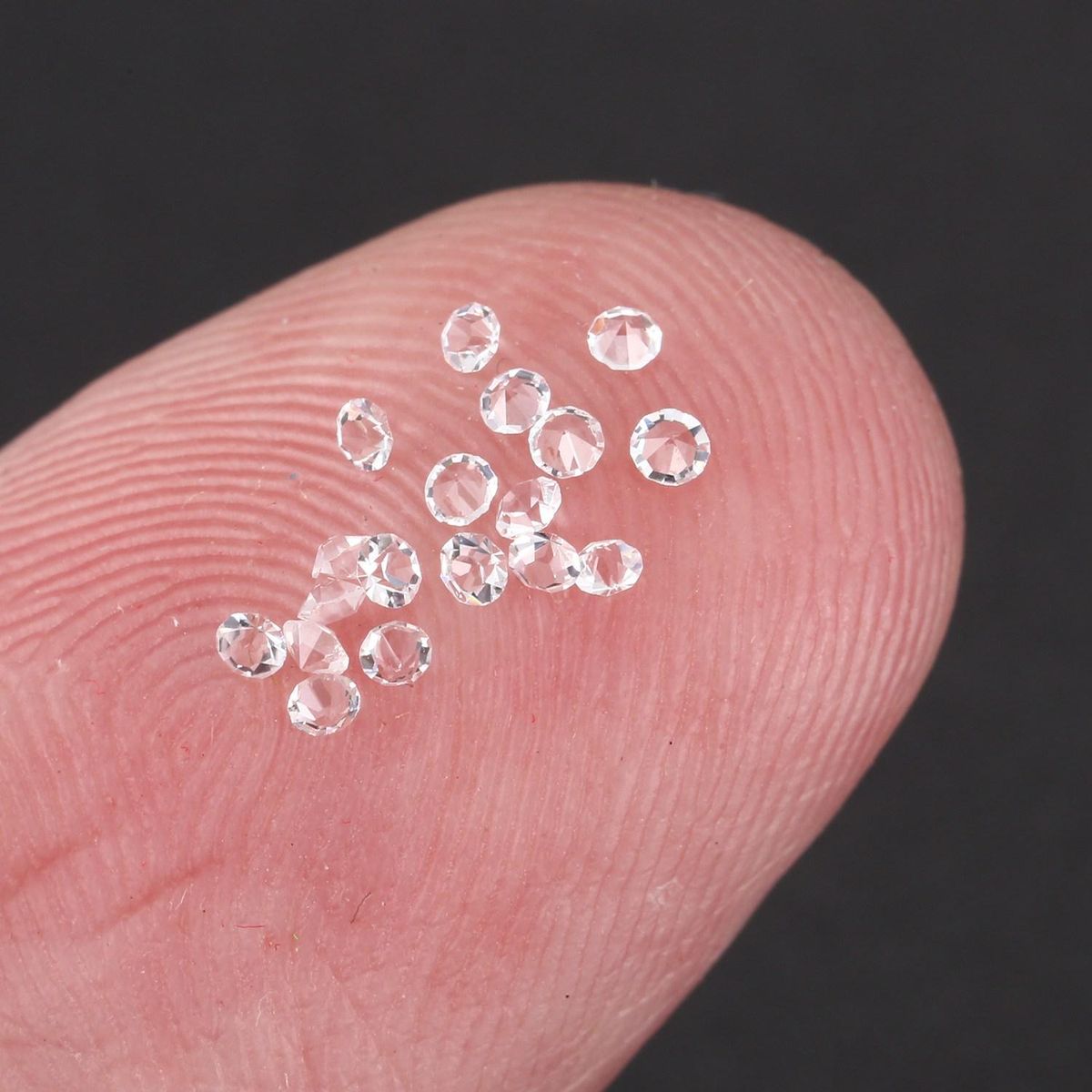 1440Pcs Micro Diamond DIY Nails Rhinestones Crystal Flat Back Non Hotfix Rhinestones Need Glue Nail Art Decoration Cosmetics, White