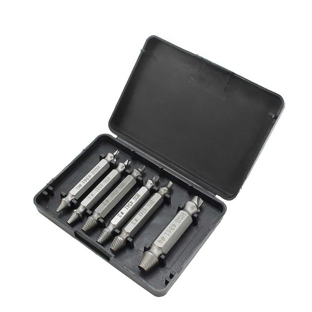 6 Pcs Drill Bit Set Broken Head Screw Removal Tool Bolt