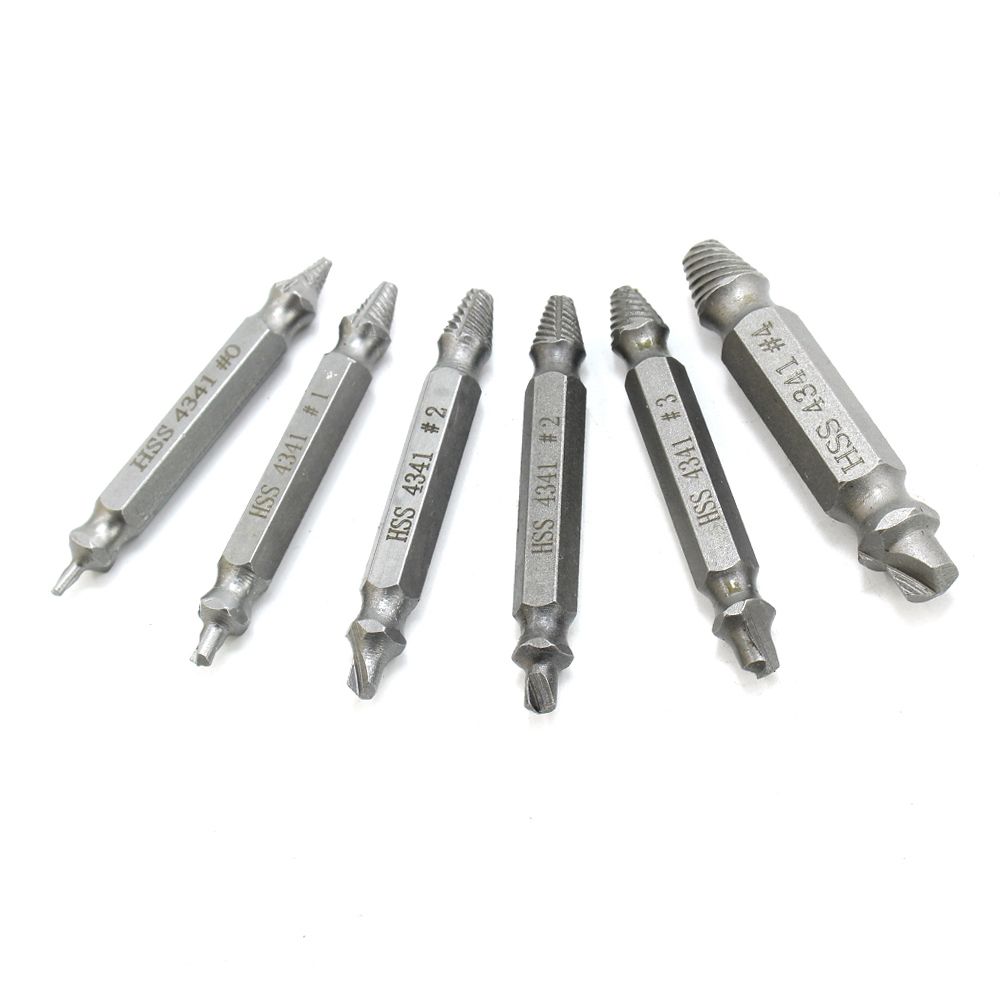 6 Pcs Drill Bit Set Broken Head Screw Removal Tool Bolt