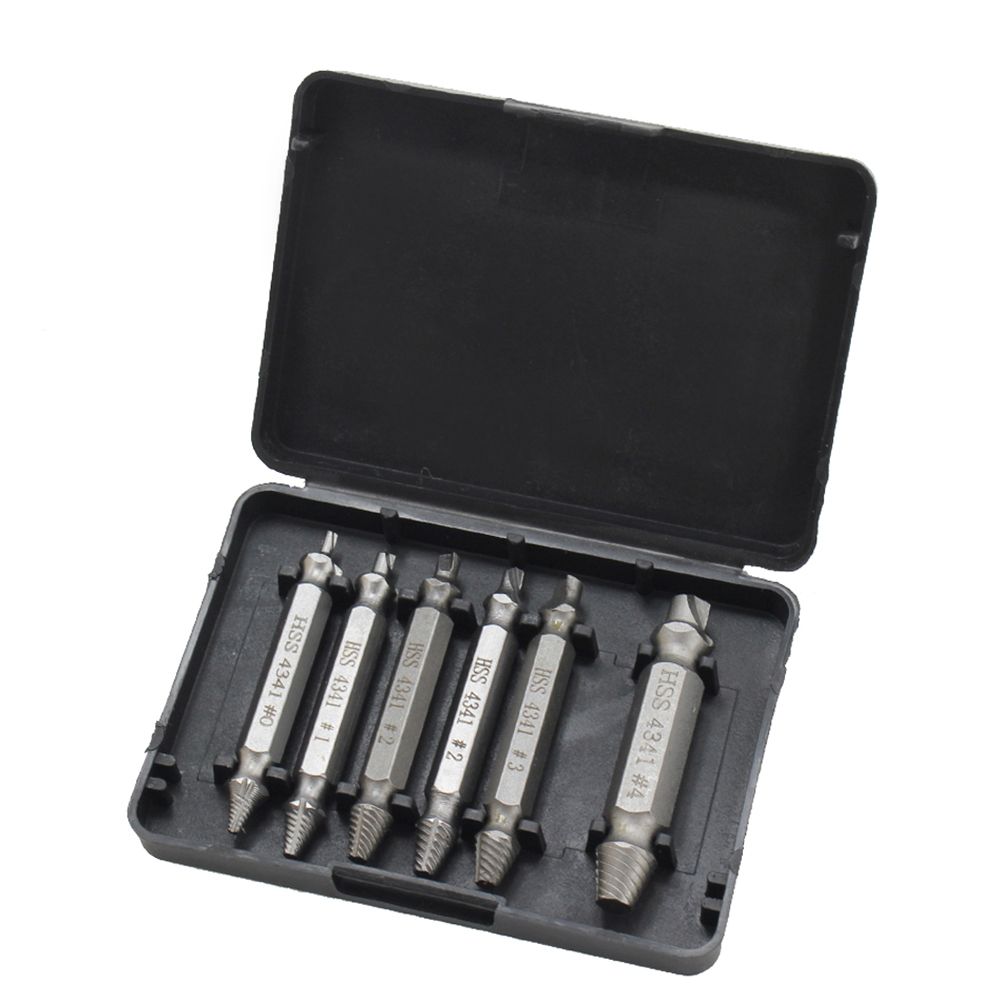 6 Pcs Drill Bit Set Broken Head Screw Removal Tool Bolt