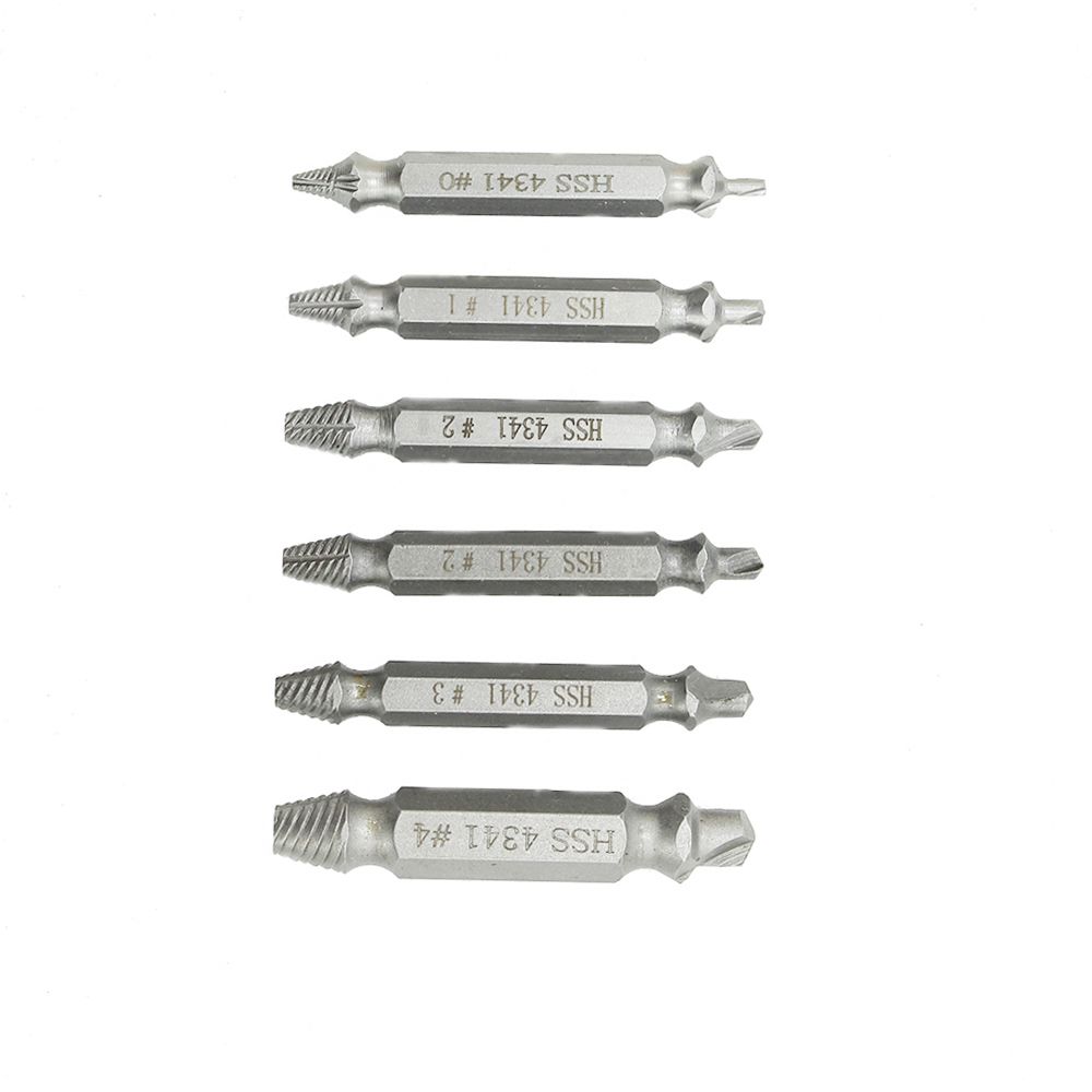 6 Pcs Drill Bit Set Broken Head Screw Removal Tool Bolt