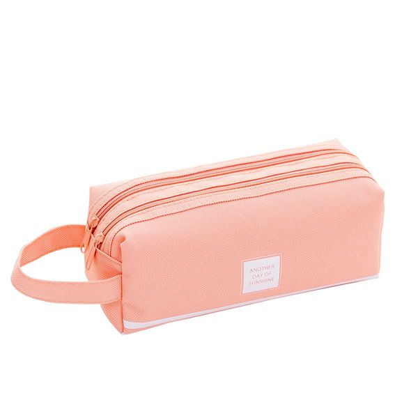 Double Sided Stationery Pencil Case Organizer - Pink