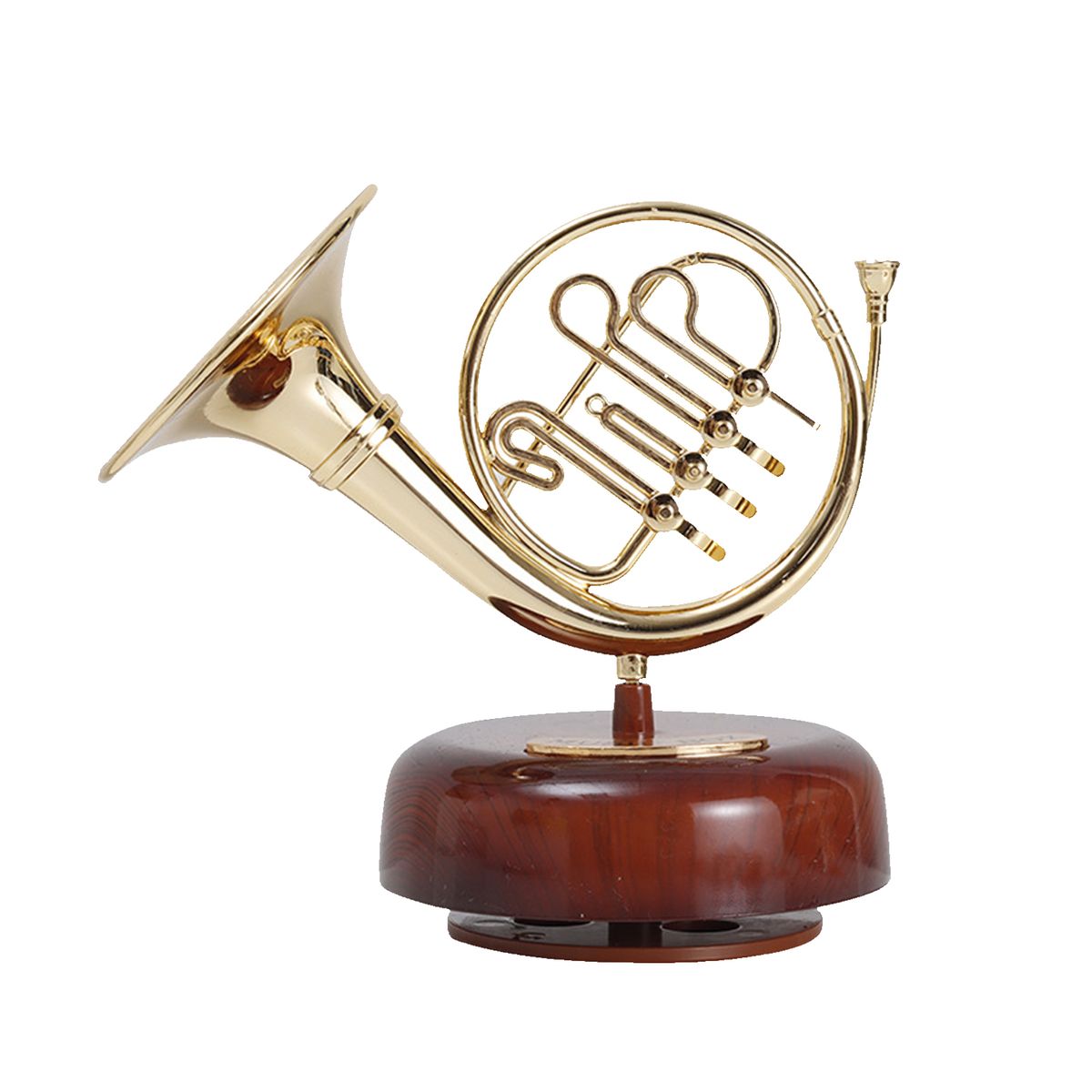 French Horn Music Box Classical Wind Up Musicbox Twirling