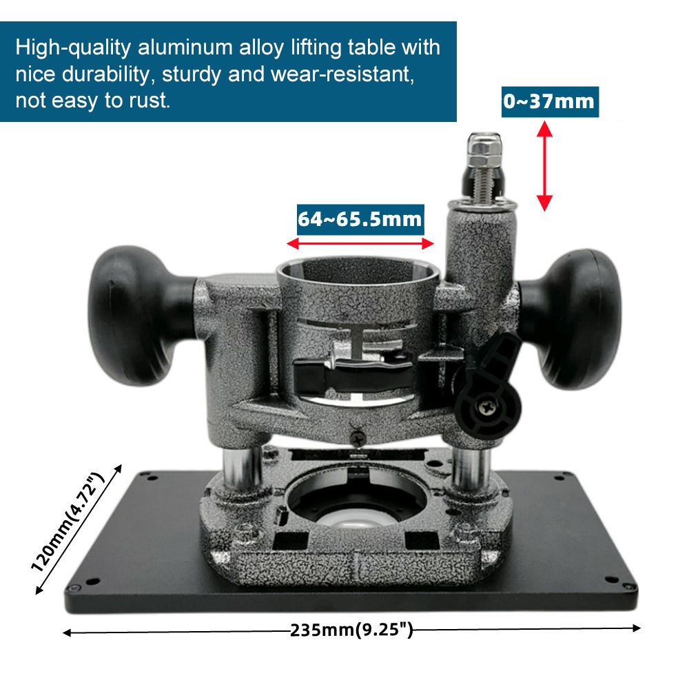 Router Lift Table Aluminum Insert Plate Lifting Platform