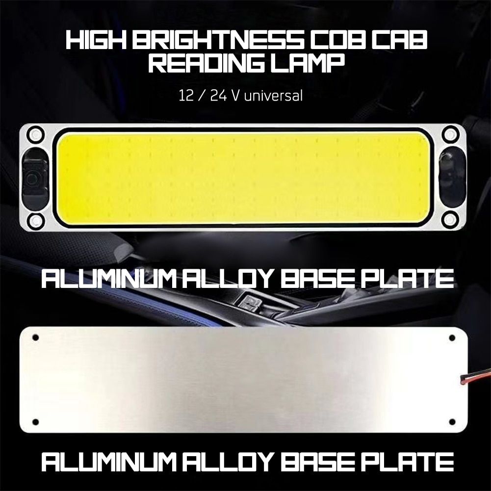 2pcs  Cob 108 SMD Led 12v 24v Panel Dome Lamp Auto Car Interior Reading Plate Light Roof Ceiling