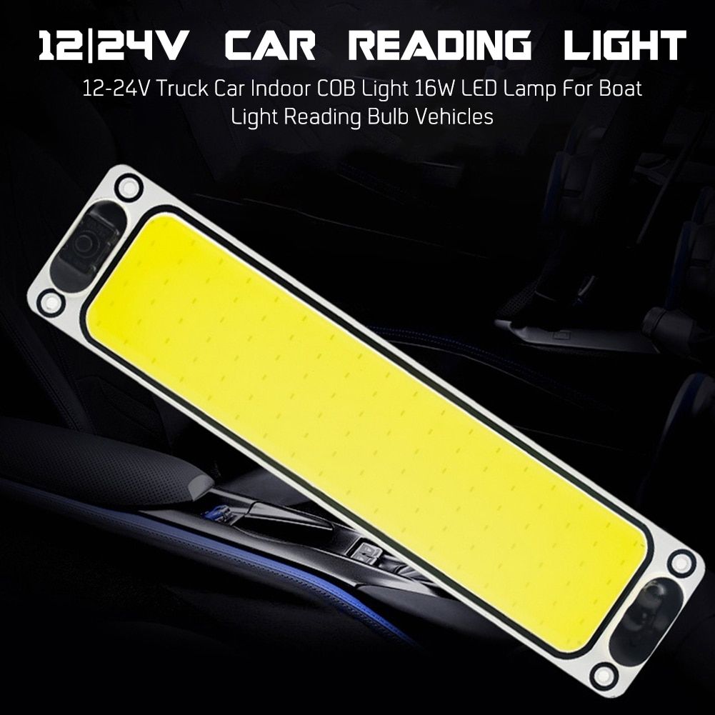 2pcs  Cob 108 SMD Led 12v 24v Panel Dome Lamp Auto Car Interior Reading Plate Light Roof Ceiling