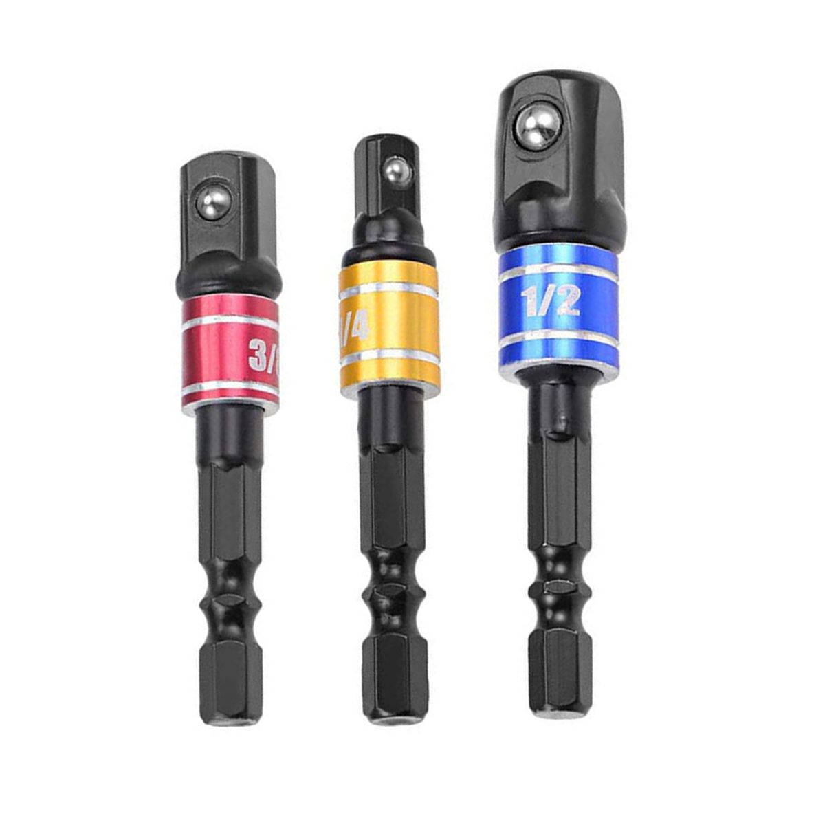 3PCS Impact Grade Socket Adapter / Extension Set Turns Power