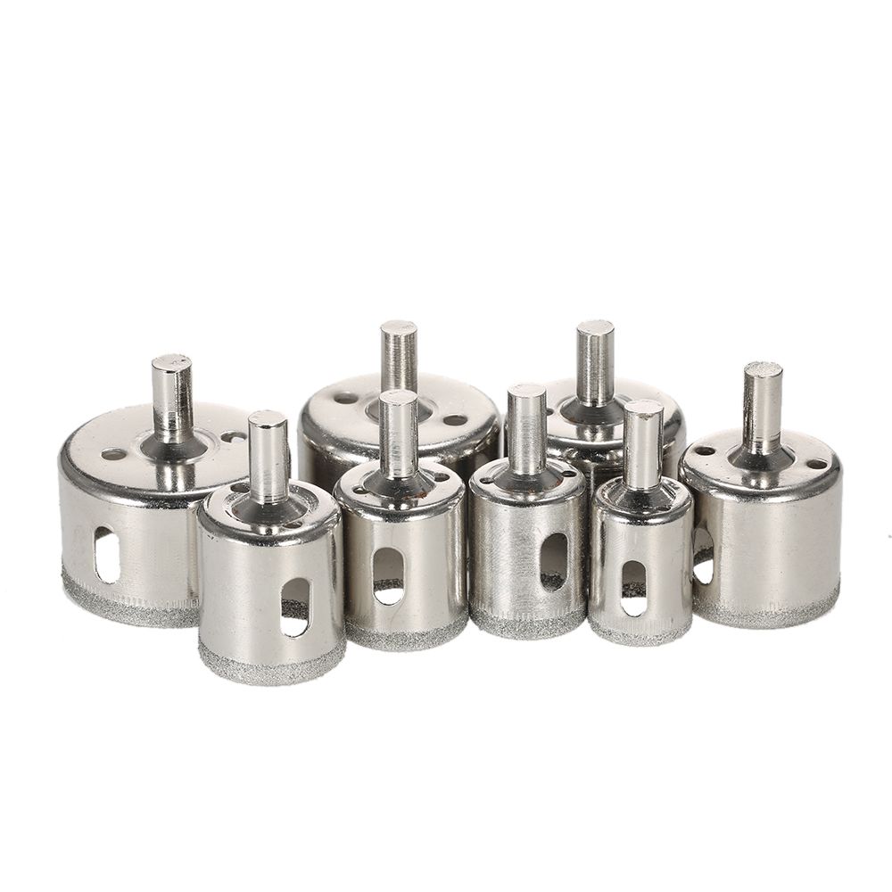 16PCS 6-50mm Glass Hole Saw Kit Diamond Coated Core Hole Saw