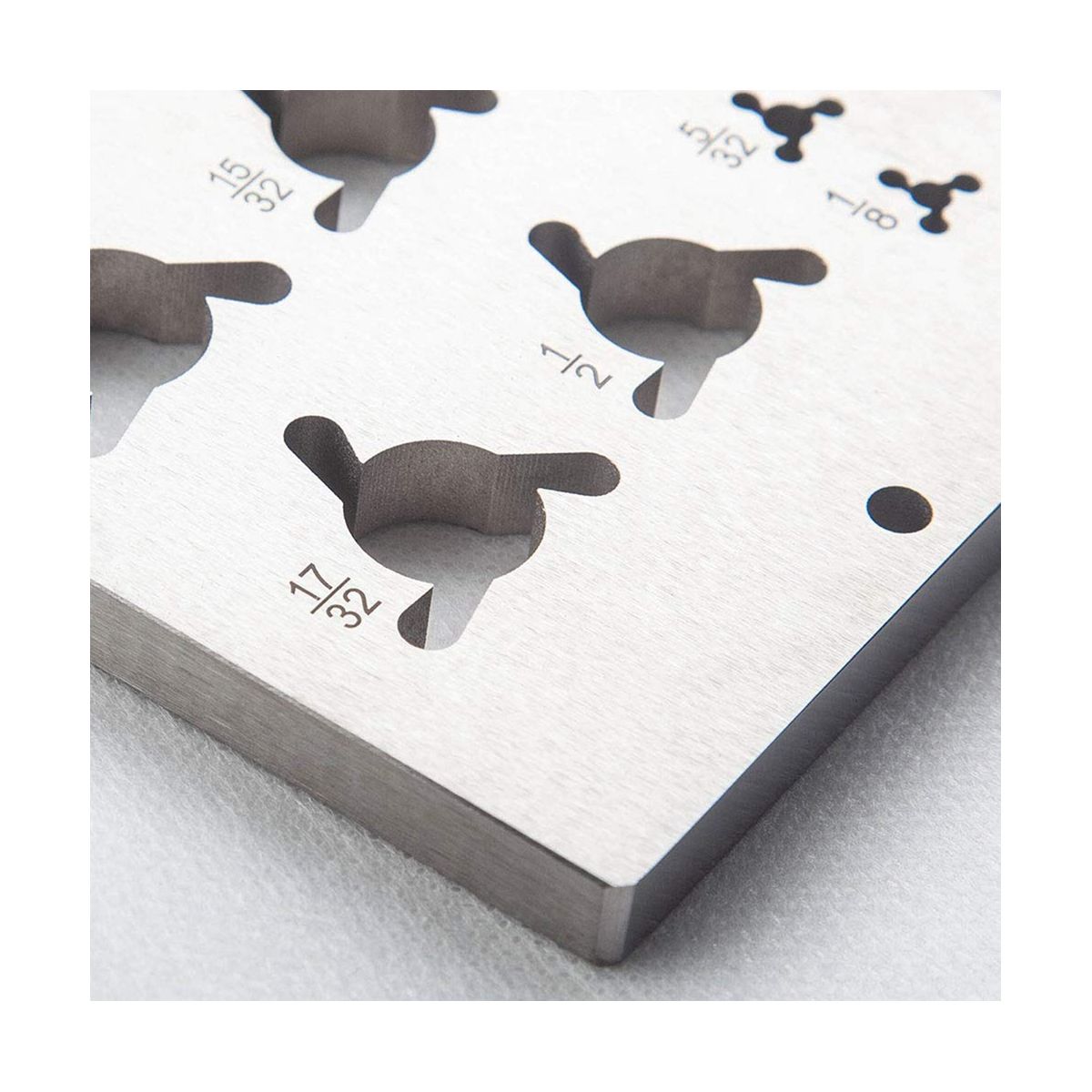 High Speed Steel Dowel Plate 17 Holes (English System) Steel Dowel Plate Plum Bossom Holes Dowel Maker