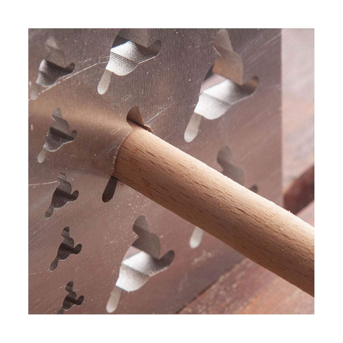 High Speed Steel Dowel Plate 17 Holes (English System) Steel Dowel Plate Plum Bossom Holes Dowel Maker