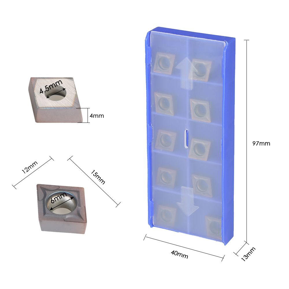 10pcs/box CCMT09T304 VP15TF Carbide Inserts CCMT 09 T3 /