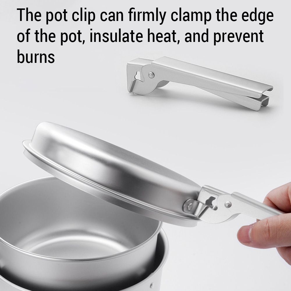 10pcs Camping Stove Kit Camping Pot Pan Stove Set For