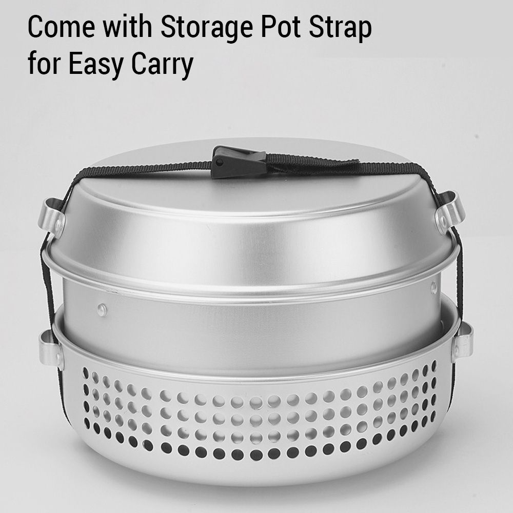 10pcs Camping Stove Kit Camping Pot Pan Stove Set For