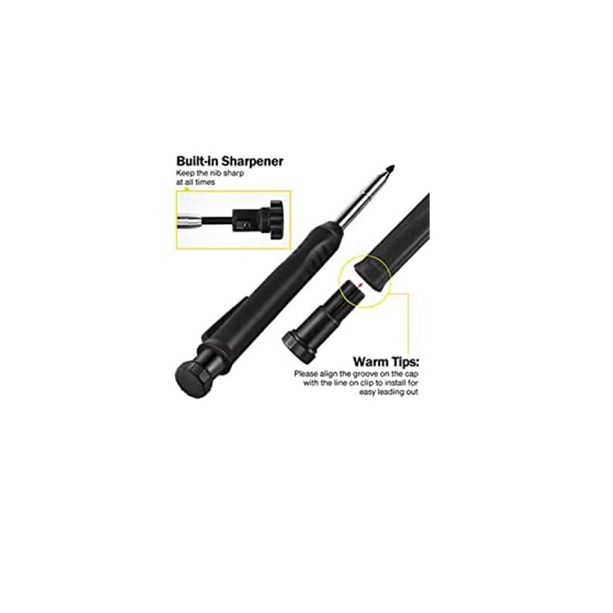 Aluminum Alloy Woodworking Measuring Tool Multifunctional Graffiti Tool Writing Tool Set with Deep-Hole Pencil
