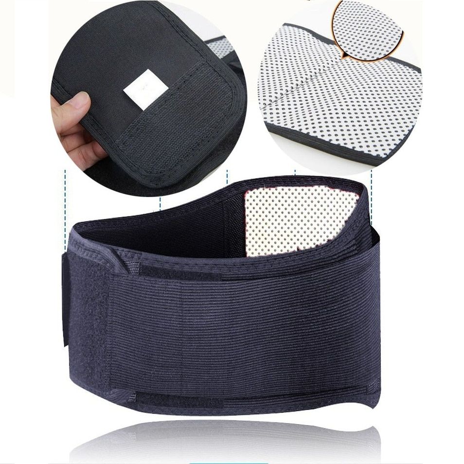 Waist  Support Belt Tourmaline Self-heating Magnetic Therapy Waist Belt Lumbar Support Back Support  Double Banded-BH84-XL