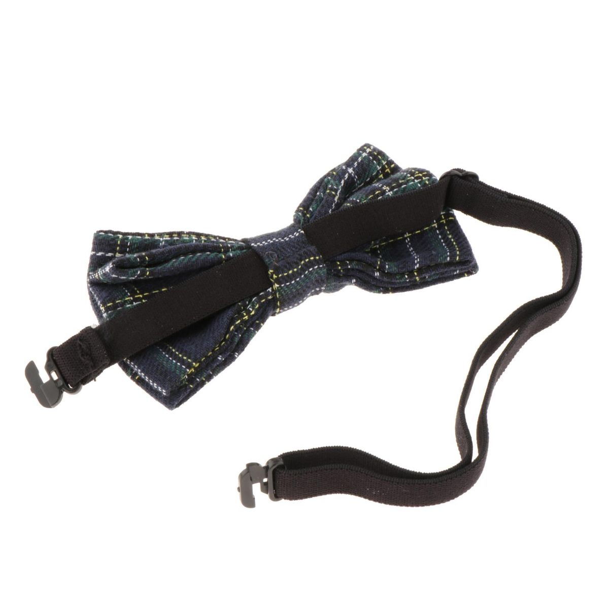 Kids Suspenders And Matching Bow Tie Set 1 Inch Wide Elastic Blue