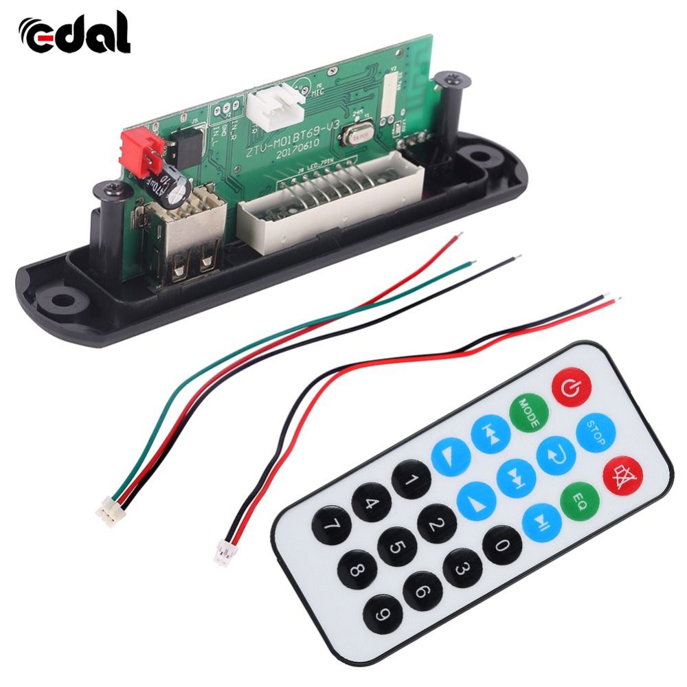 12v Car Bluetooth Mp3 Decoder Board Decoding Module Wireless Adapter