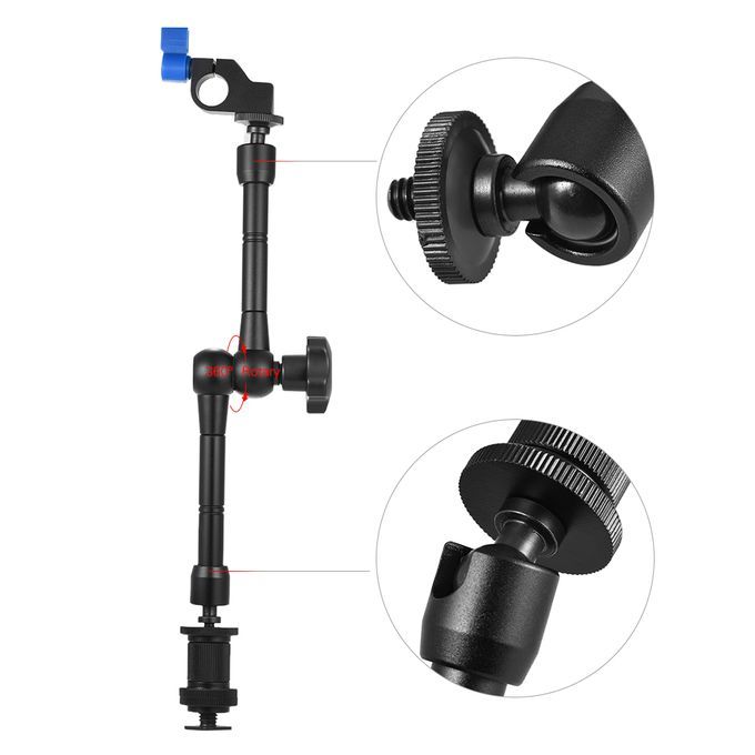Adjustable Articulating Friction Arm With 15mm Rod Clamp