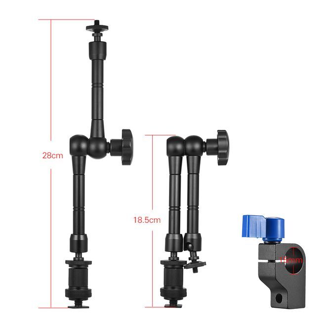 Adjustable Articulating Friction Arm With 15mm Rod Clamp