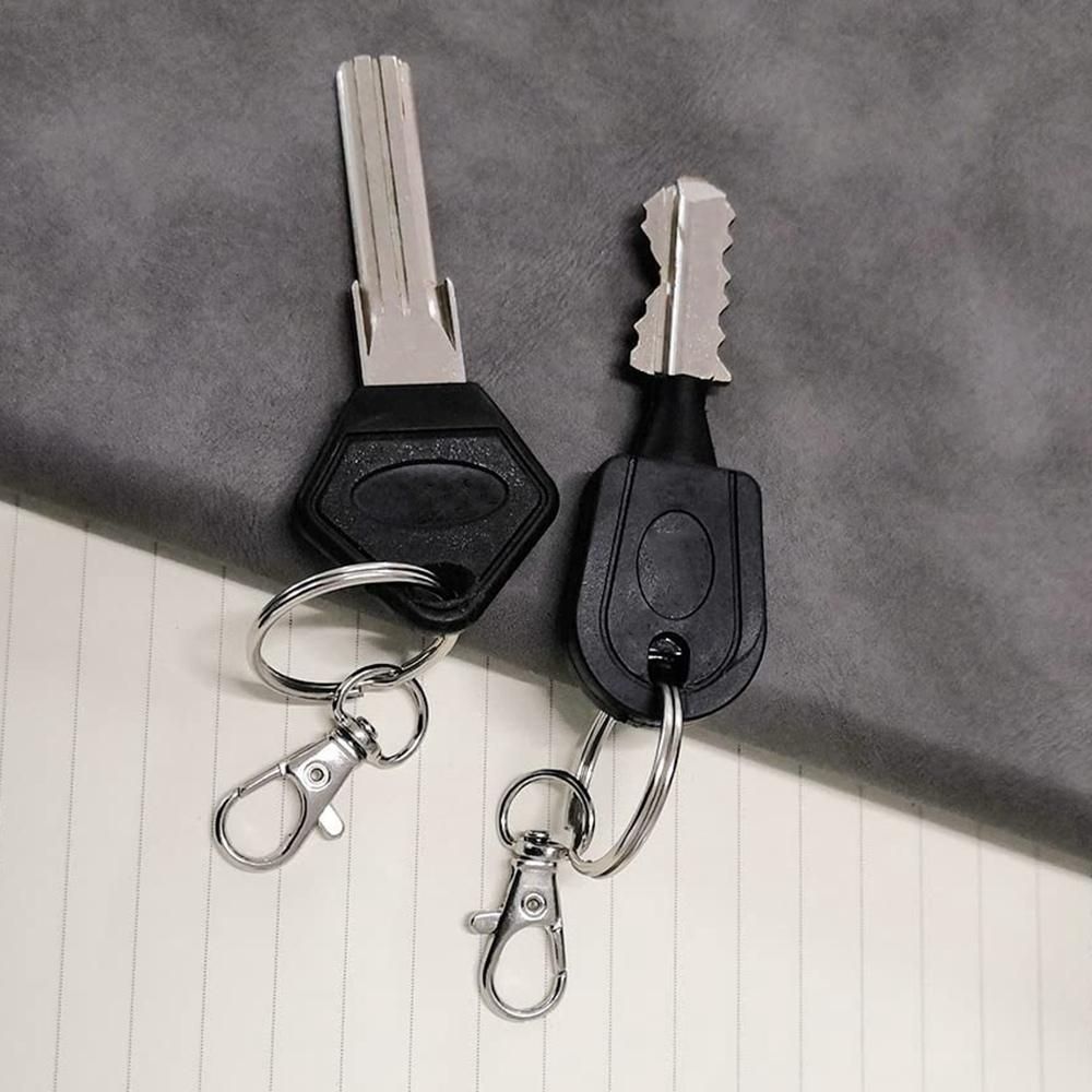 120 Rotating Snap Hooks with Key Ring, Metal Lobster Claw Clasp, Handmade Key Ring 1.45 Inch/37 mm