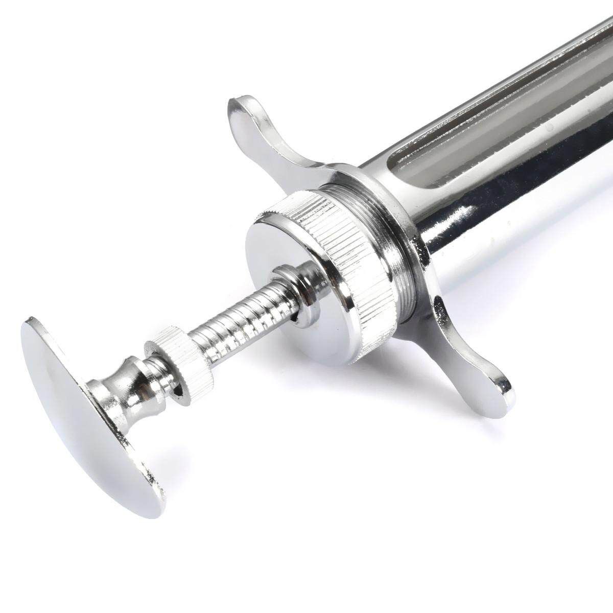 50ml Pro Stainless Steel Animal Syringe Husbandry Veterinary Lab Pet