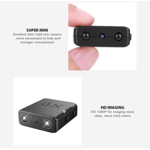 Mini Camera XD IR-CUT Smallest 1080P Full HD Camcorder Infrared Night Vision Micro Cam Motion Detection DV Camera(X10 With Battery)