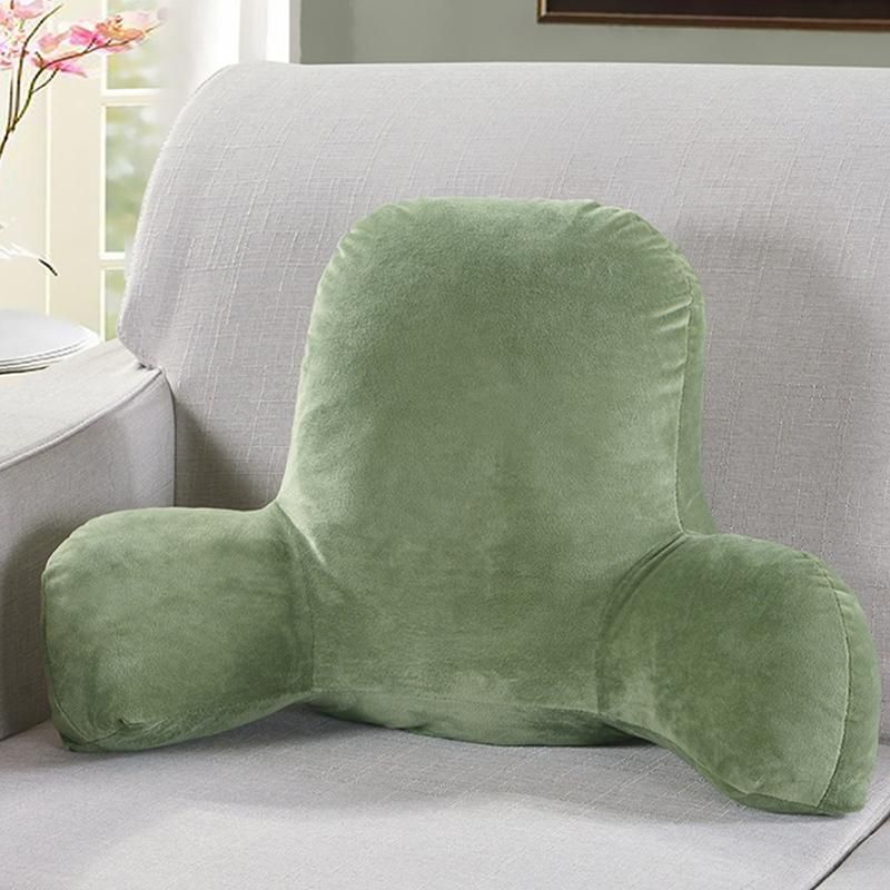 Sofa Cushion Back Pillow Bed Plush Big Backrest Reading Rest Pillow Lumbar Support Chair Cushion with Arms Home Decor