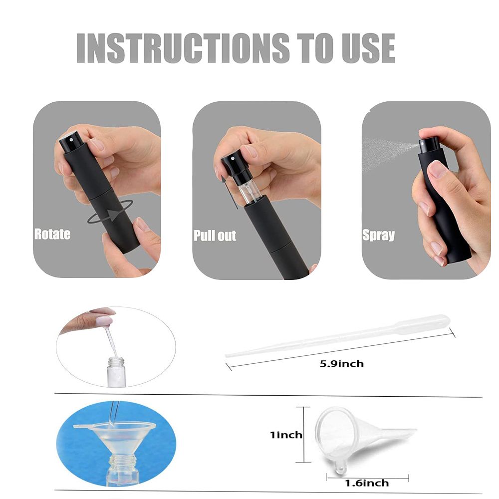 10ML Portable Mini Refillable Atomizer Empty Bottle Yellow